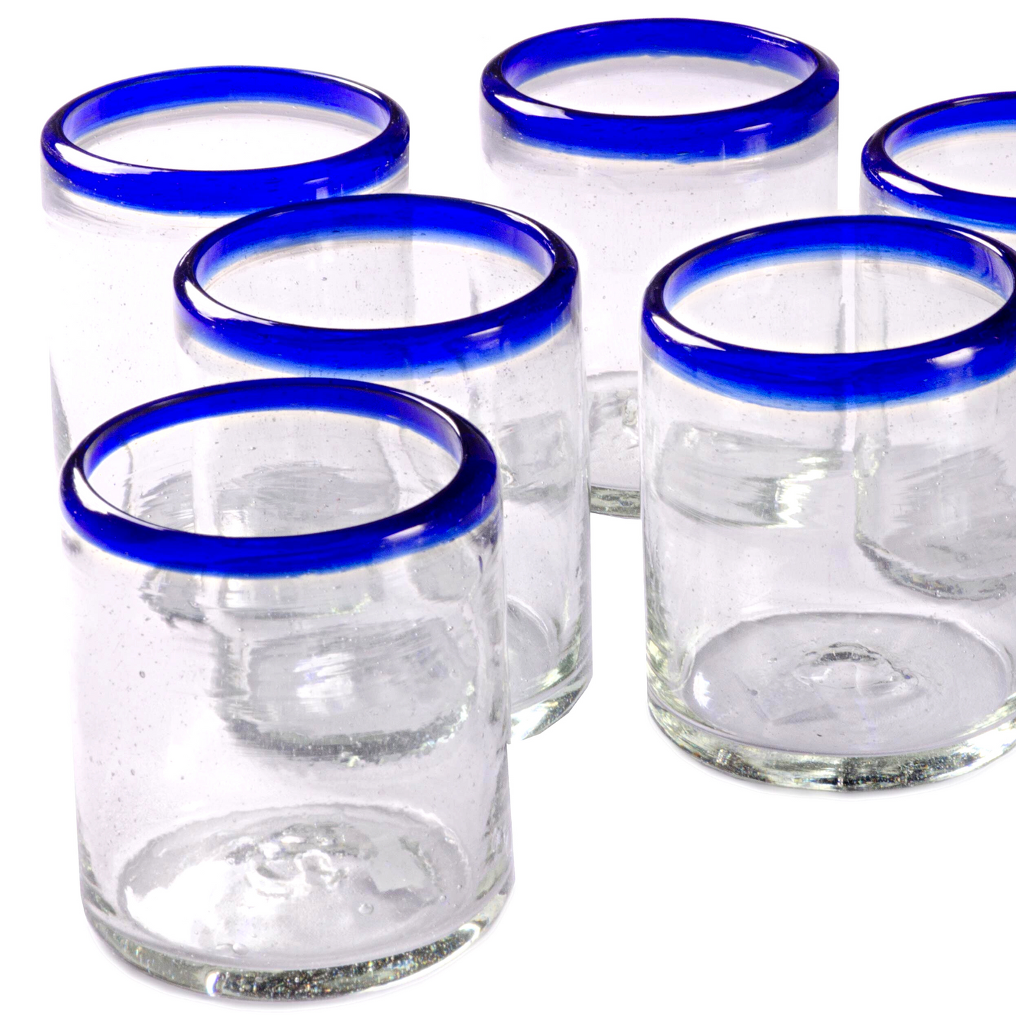 Cobalt Blue Rim All Purpose - 12 oz - Set of 6 - Orion's Table