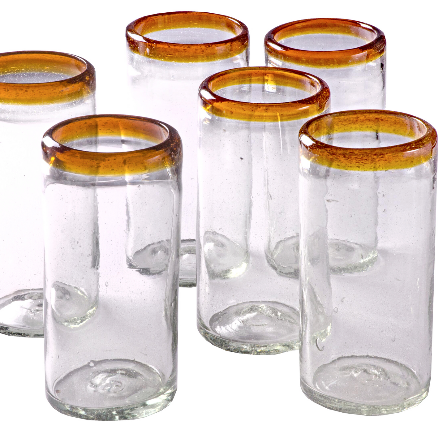 Amber Rim Tall Tumbler - 22 oz - Set of 6 - Orion's Table