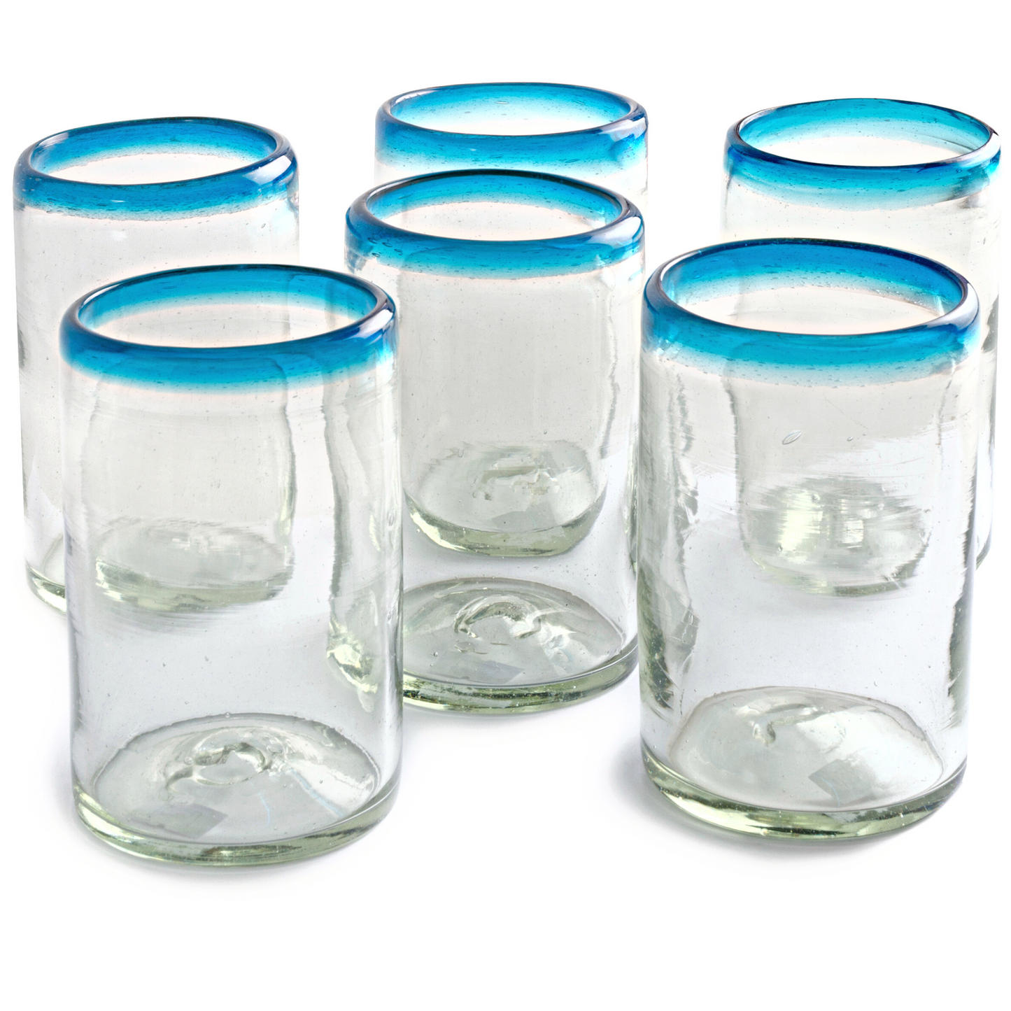 Turquoise Rim Tumbler - 16 oz - Set of 6 - Orion's Table