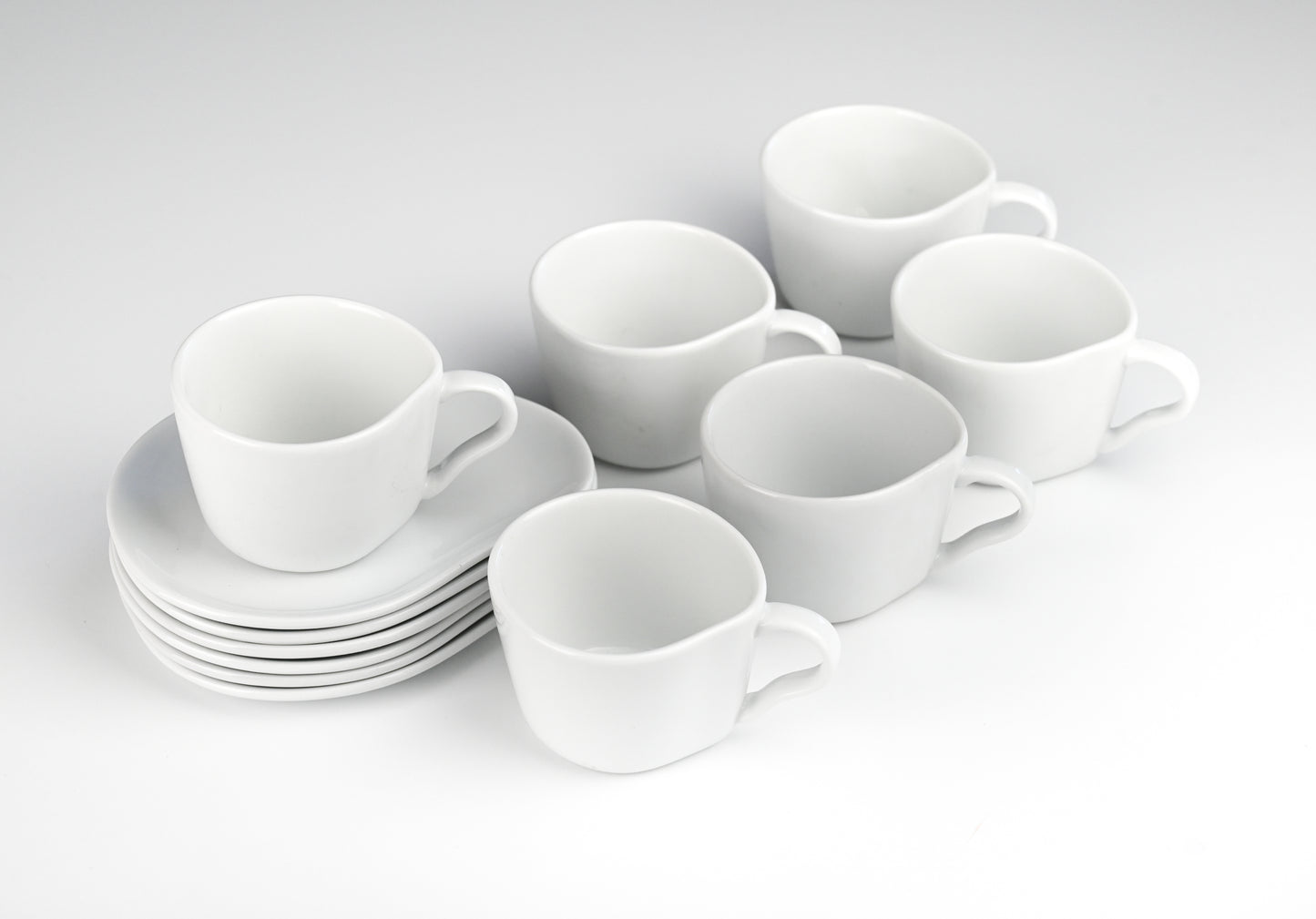 Organic Design Small Coffee Cup & Saucer - Set of 6 - Orion's Table 