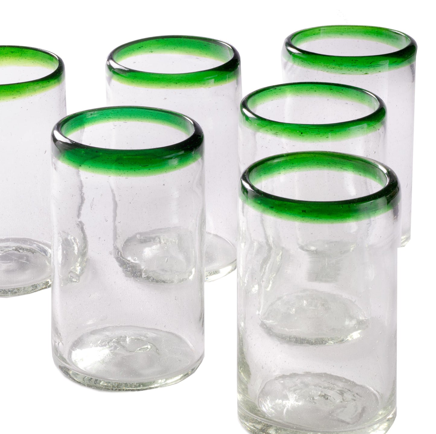 
                  
                    Green Rim Tumbler - 16 oz - Set of 6 - Orion's Table 
                  
                