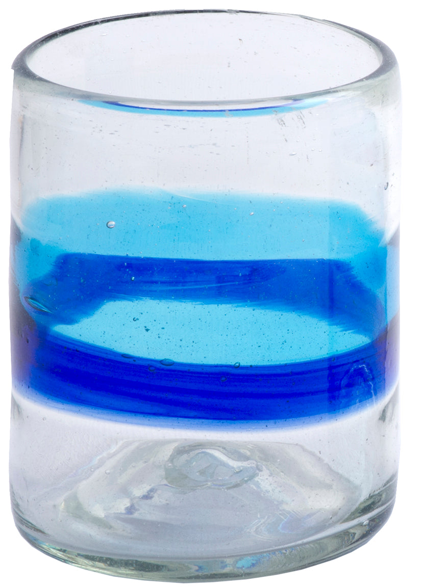 Cabo All Purpose in Banded Turquoise/Cobalt - 12 oz - Set of 6 - Orion's Table