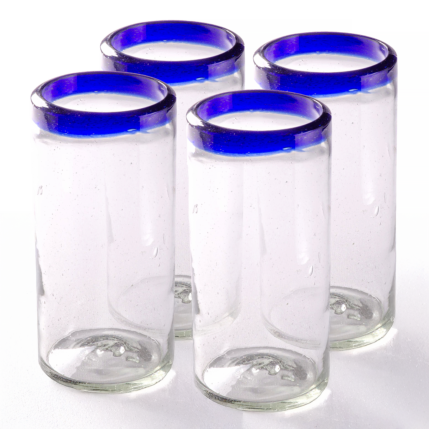 Cobalt Blue Rim Tall Tumbler - 22 oz