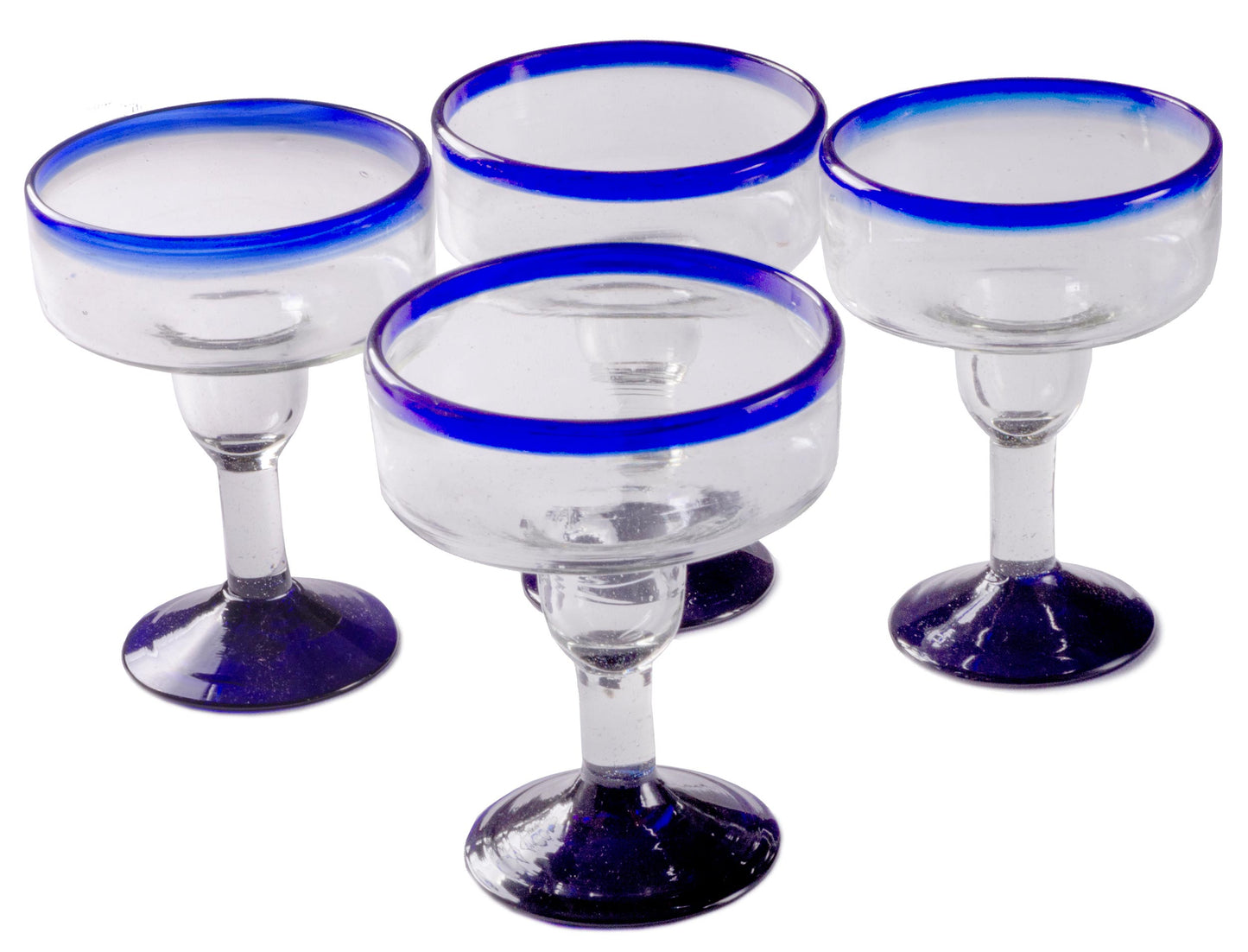 
                  
                    Orion Blue Rim 12 oz Margarita/Coupette - Set of 4 - Orion's Table Mexican Glassware
                  
                