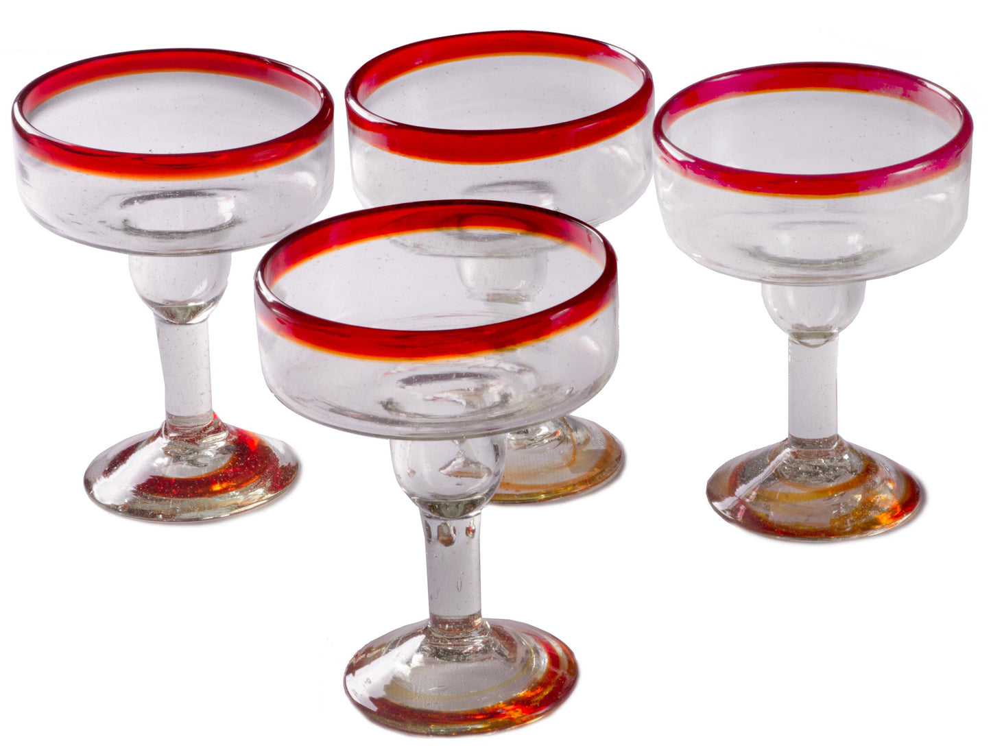 
                  
                    Orion Red Rim 12 oz Margarita/Coupette - Set of 4 - Orion's Table Mexican Glassware
                  
                