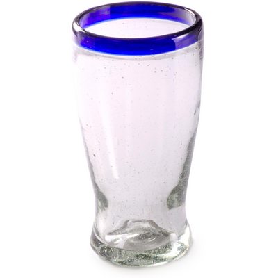 Cobalt Blue Rim Cantina Beer - 16 oz - Set of 6 - Orion's Table