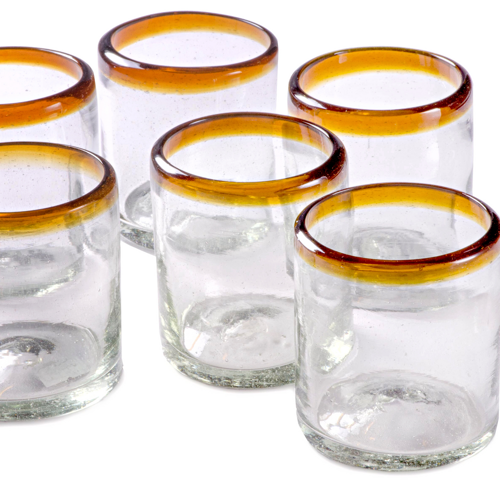 Amber Rim All Purpose - 12 oz  - Set of 6 - Orion's Table 