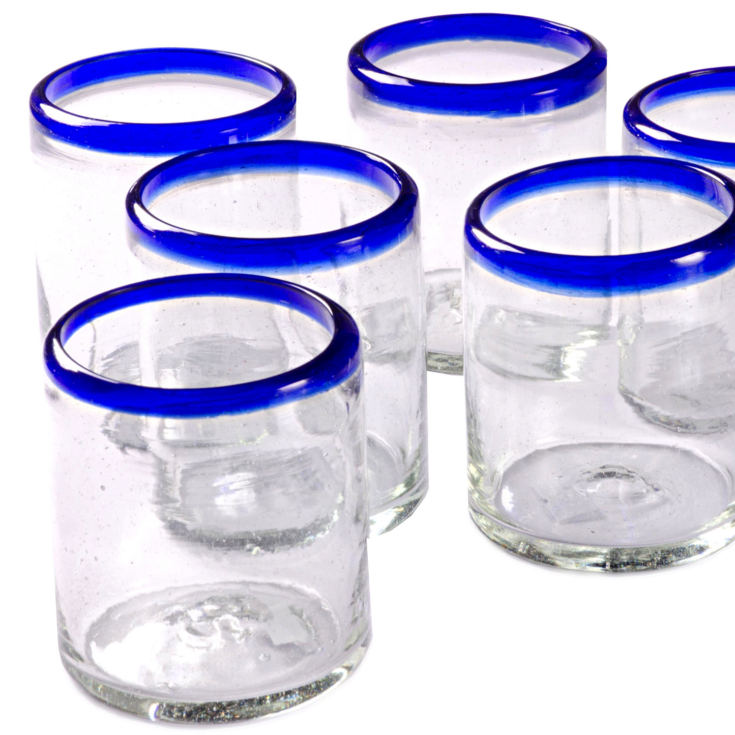 Cobalt Blue Rim All Purpose - 12 oz - Set of 6 - Orion's Table 