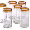 Amber Rim Tall Tumbler - 22 oz - Set of 6 - Orion's Table