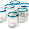 Turquoise Rim All Purpose - 12 oz - Set of 6 - Orion's Table