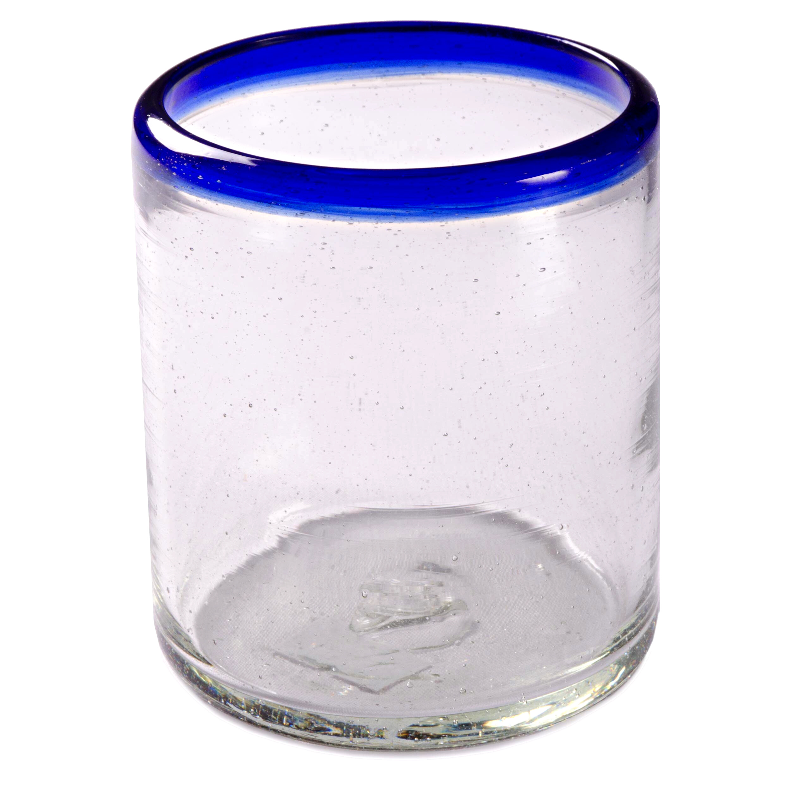 Cobalt Blue Rim All Purpose - 12 oz - Set of 6 - Orion's Table 