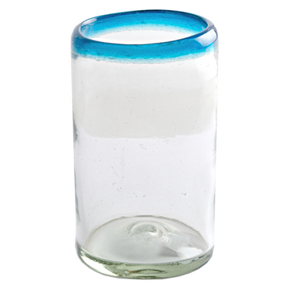 Turquoise Rim Tumbler - 16 oz - Set of 6 - Orion's Table