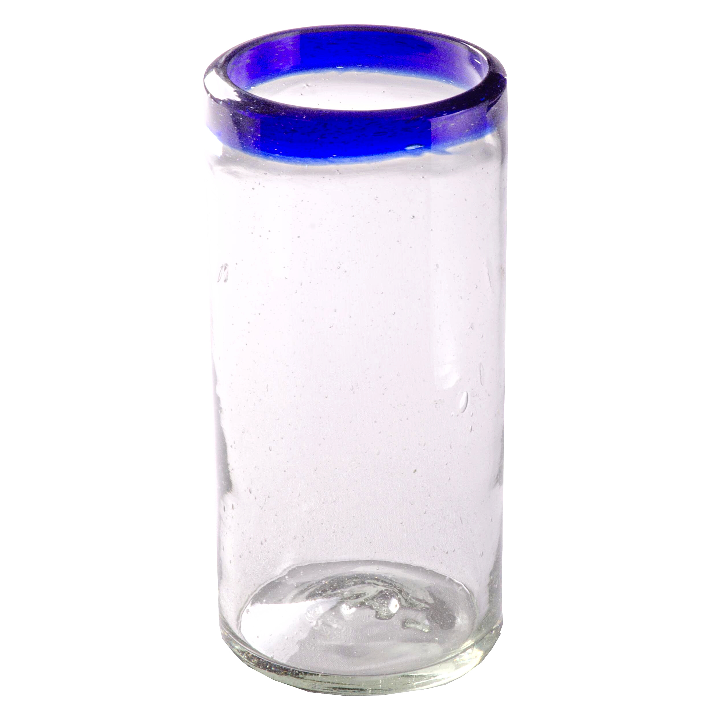 Cobalt Blue Rim Tall Tumbler - 22 oz - Set of 6 - Orion's Table 