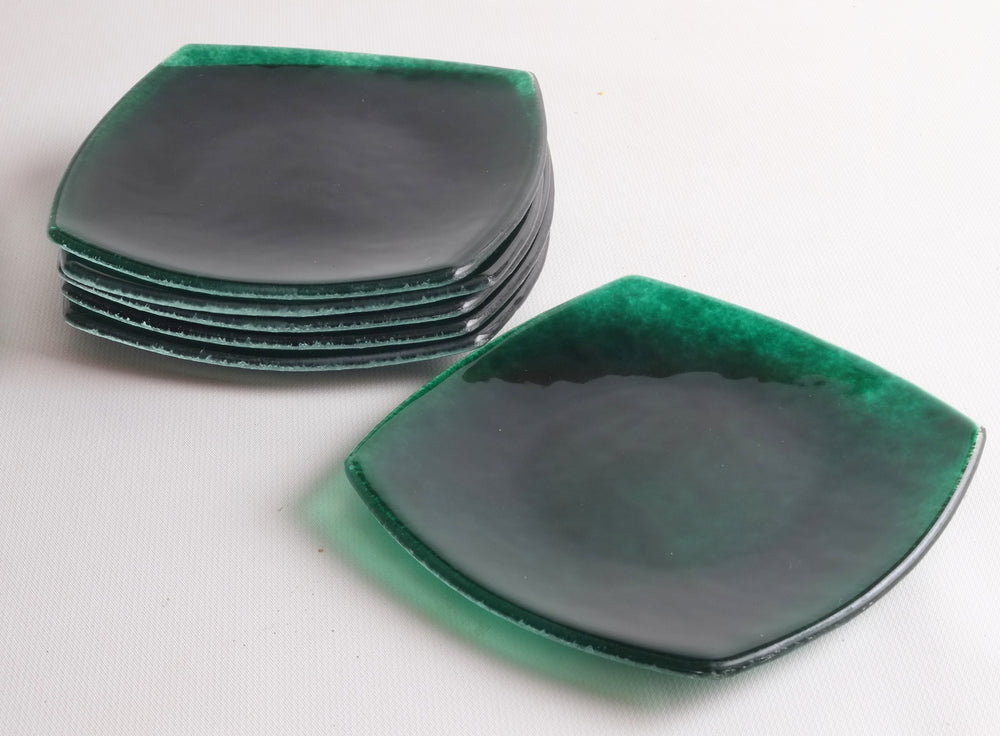 Emerald Serena Petite Appetizer & Desert Plates - Set of 6 - Orion's Table 