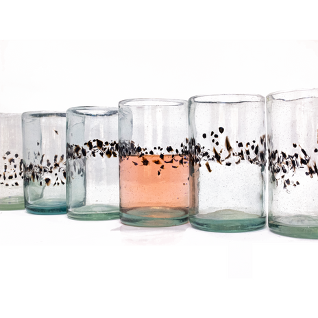 Black Pebble Handcrafted Original Tumbler - 16 oz - Set of 6 - Orion's Table 