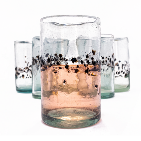 Black Pebble Handcrafted Original Tumbler - 16 oz - Set of 6 - Orion's Table 