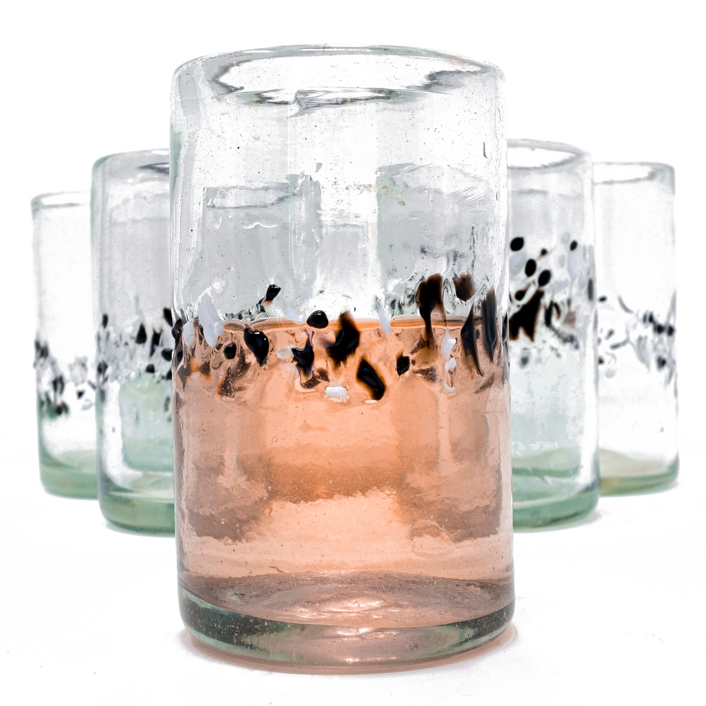 
                  
                    Black & White Pebble Handcrafted Original Tumbler - 16 oz - Set of 6 - Orion's Table 
                  
                