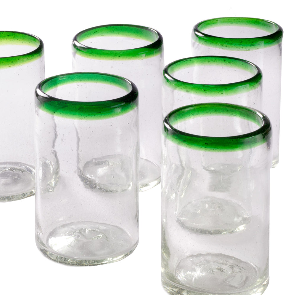 Green Rim Tumbler - 16 oz - Set of 6 - Orion's Table 