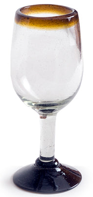 Amber Rim Tulip Wine Glass - 11 oz  - Set of 6 - Orion's Table