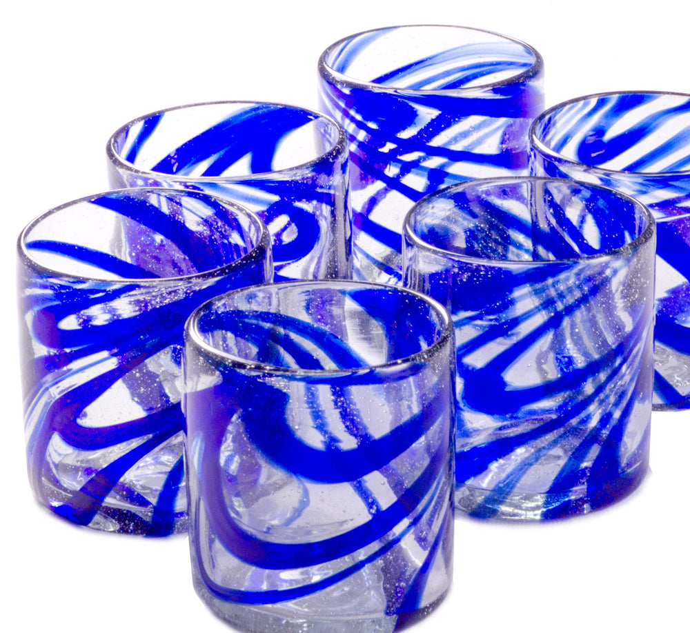 
                  
                    Cobalt Blue Swirl All Purpose - 12 oz - Set of 6 - Orion's Table 
                  
                