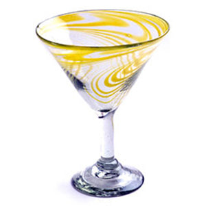 Yellow Swirl Heritage Margarita - 15 oz - Set of 4