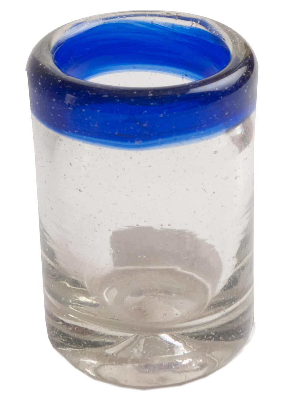 Cobalt Rim Short Shot Glass - 1.5 oz - Set of 6