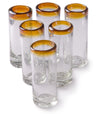 Amber Rim Shot Glass - 2 oz - Set of 6 - Orion's Table