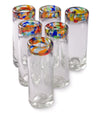 Confetti Rim Shot Glass -  2 oz - Set of 6 - Orion's Table