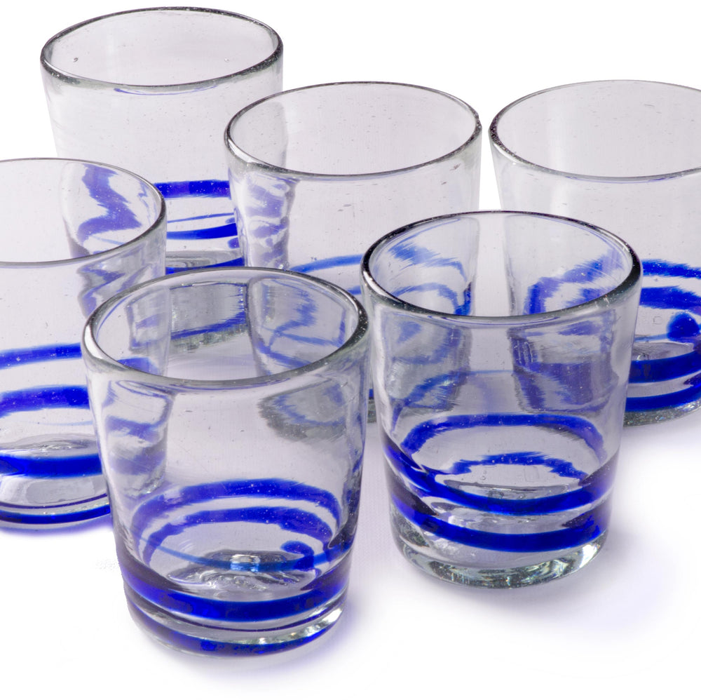 Serpentine Short Tumbler in Cobalt Blue - 12 oz - Set of 6 - Orion's Table 