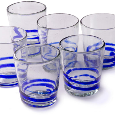 Serpentine Short Tumbler in Cobalt Blue - 12 oz - Set of 6 - Orion's Table