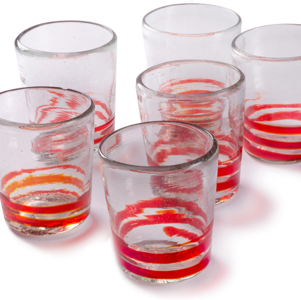 Serpentine Short Tumbler in Red - 12 oz - Set of 6 - Orion's Table 