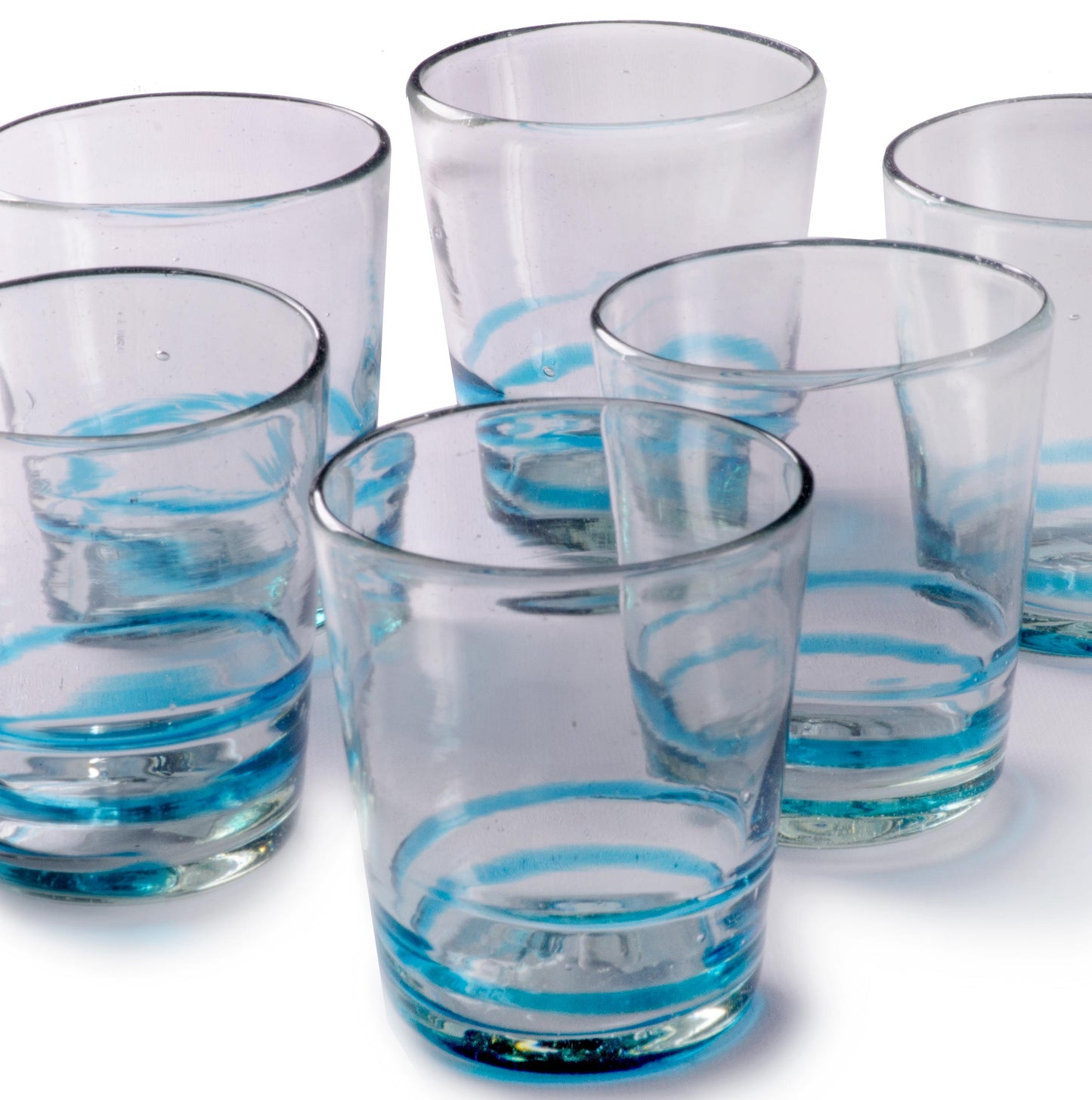 Serpentine Short Tumbler in Turquoise - 12 oz - Set of 6 - Orion's Table 