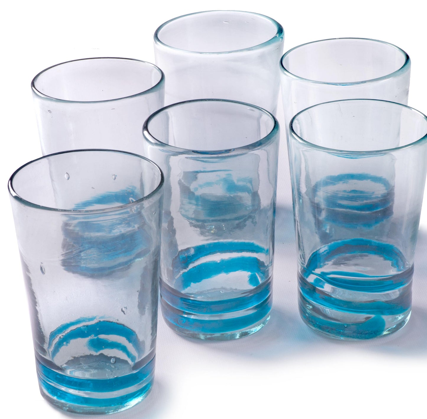 Serpentine Tall Tumbler in Turquoise - 18 oz - Set of 6 - Orion's Table 
