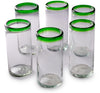 Green Rim Tall Tumbler -  22 oz - Set of 6 - Orion's Table