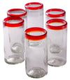Red Rim Tall Tumbler - 22 oz - Set of 6 - Orion's Table