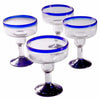 Cobalt Blue Rim Coupette Margarita - 12 oz - Set of 4 - Orion's Table