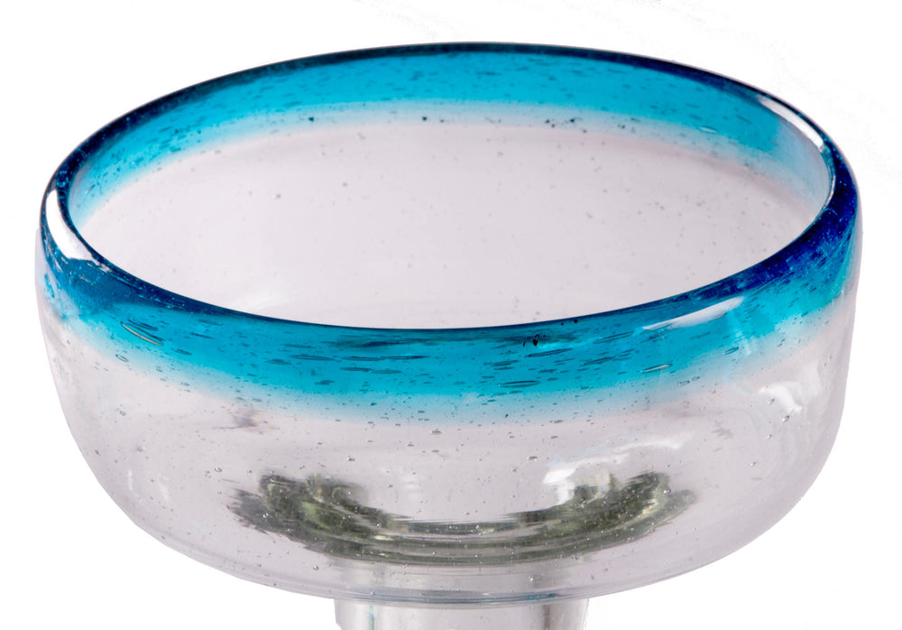 
                  
                    Turquoise Rim Coupette Margarita - 12 oz - Set of 4 - Orion's Table 
                  
                