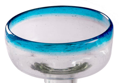 Turquoise Rim Coupette Margarita - 12 oz - Set of 4 - Orion's Table