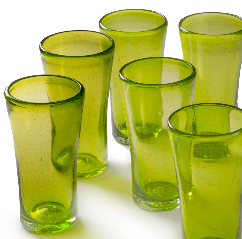 Green Lily Tumbler- 14 oz - Set of 6 - Orion's Table 