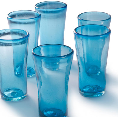 Turquoise Lily Tumbler - 14 oz - Set of 6 - Orion's Table