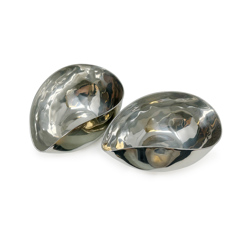 Thai Hammered Steel Tear Drop Creamer Cup - Set of 2