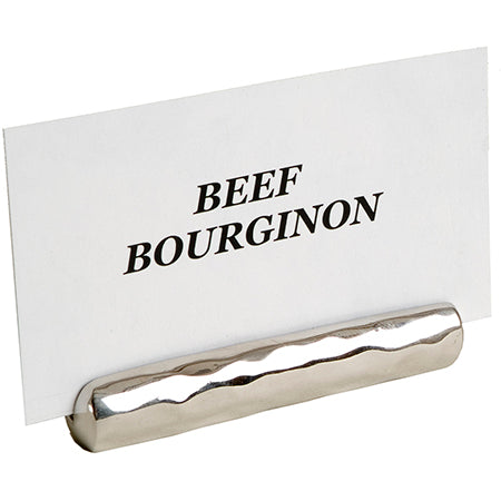 Hammered Steel Tabletop Name Card Holder - Set of 4