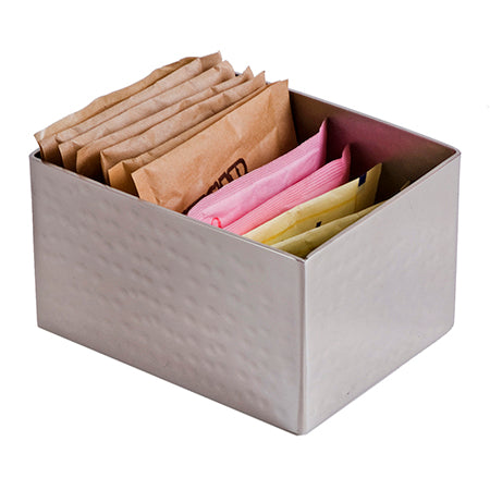 Hammered Steel Sugar Packet Holder - Set of 2
