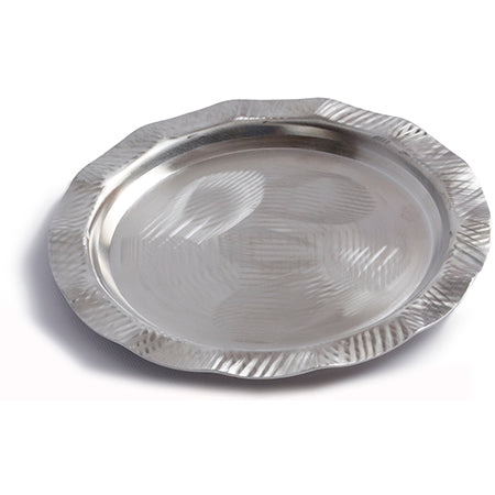 Stainless Steel Round Tray (Random Sanded Finish) - Set of 2