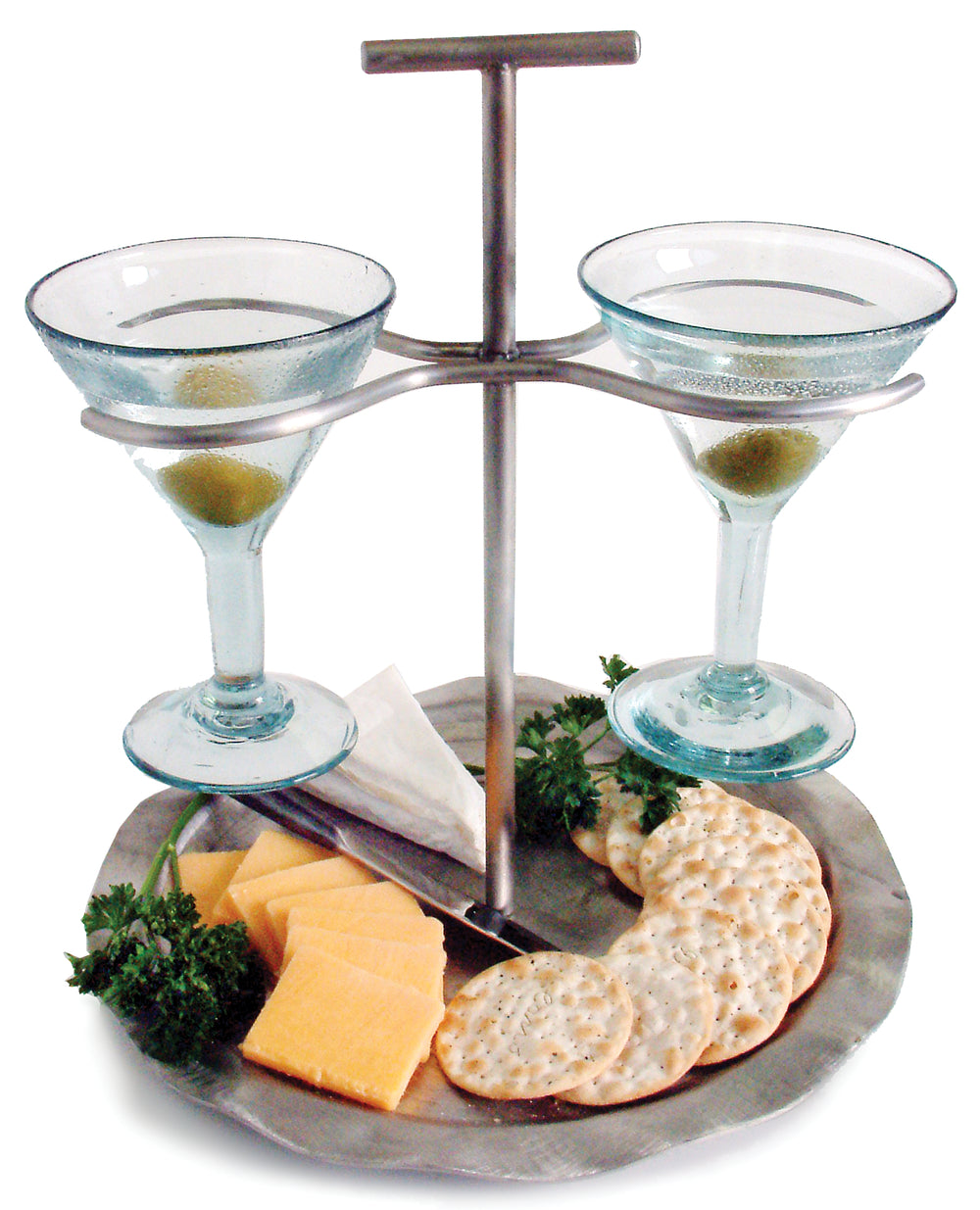 Drinks & Appetizers for 2 Display Caddie (Stainless Steel)