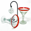 Red Rim Martini & Glass Heart Gift Set - Orion's Table