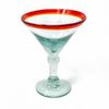 Red Rim Martini & Glass Heart Gift Set - Orion's Table