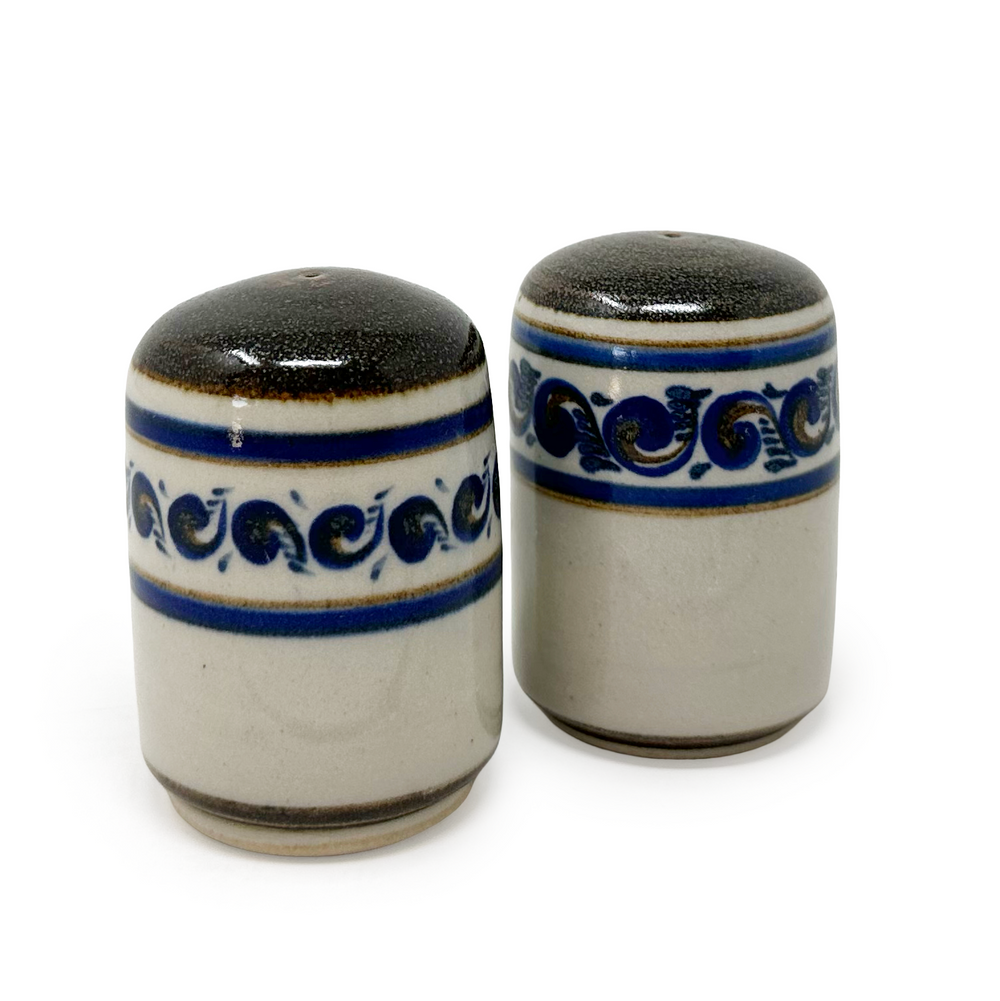 Studio Stoneware Salt & Pepper Shaker (Hand Painted Greca Finish)