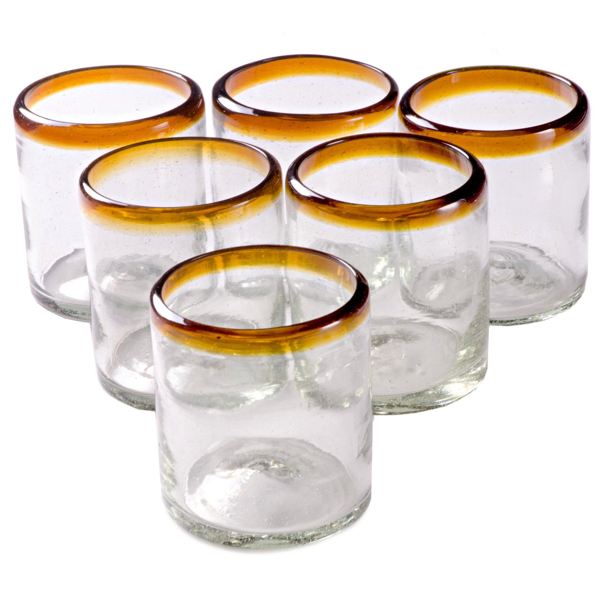 Amber Rim All Purpose - 12 oz  - Set of 6 - Orion's Table