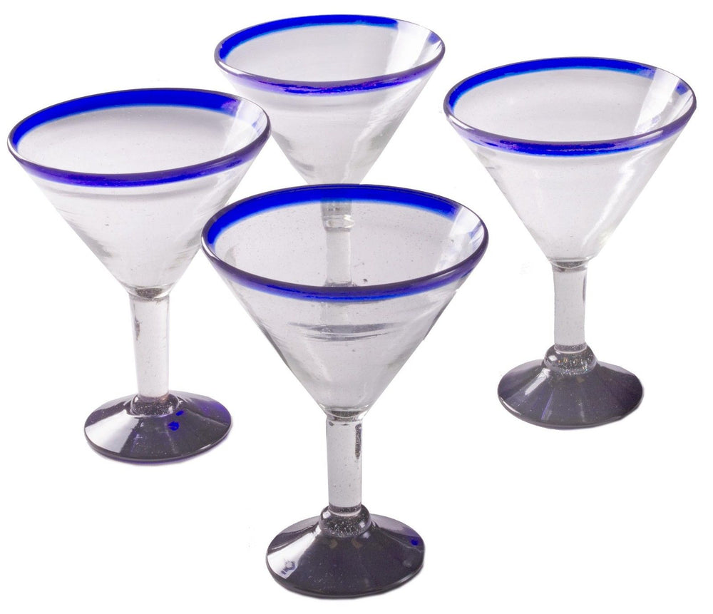 
                  
                    Orion Mexican Glassware Blue Rim 15 oz Classic Margarita - Set of 4 - Orion's Table Mexican Glassware
                  
                